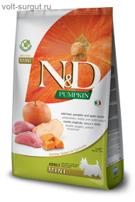 Farmina N&D Pumpkin Adult Mini с Кабанятиной для взрослых собак малых пород Farmina N&D Pumpkin Adult Mini с Кабанятиной для взрослых собак малых пород