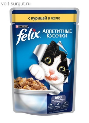 Felix Аппетитные кусочки С курицей в желе Felix Аппетитные кусочки С курицей в желе