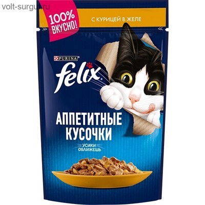 Felix Аппетитные кусочки С курицей в желе Felix Аппетитные кусочки С курицей в желе