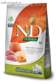 Farmina N&D Pumpkin Adult Medium & Maxi с Кабанятиной для взрослых собак средних и крупных пород Farmina N&D Pumpkin Adult Medium & Maxi с Кабанятиной для взрослых собак средних и крупных пород