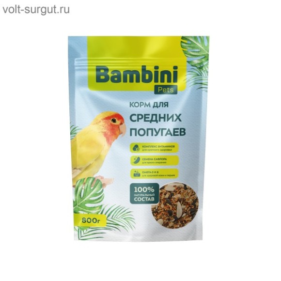 Bambini Pets корм для средних попугаев Bambini Pets корм для средних попугаев