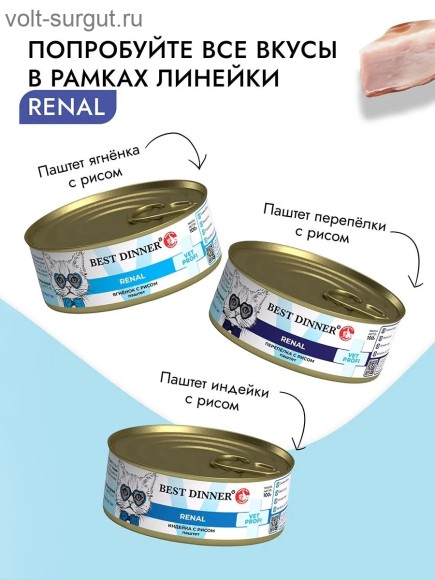 Best Dinner Vet Profi Renal для поддержания функции почек с Говядиной