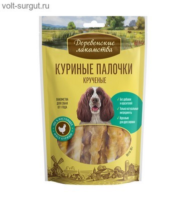 Деревенские лакомства Куриные палочки крученые Деревенские лакомства Куриные палочки крученые