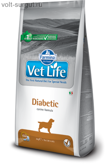 Farmina Vet Life Diabetic для собак для контроля потребления сахаров при сахарном диабете