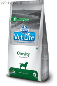Farmina Vet Life Obesity для собак для снижения избыточного веса и контроля уровня глюкозы в крови