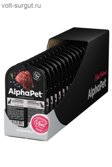 AlphaPet Superpremium Оленина и северные ягоды в соусе для взрослых собак