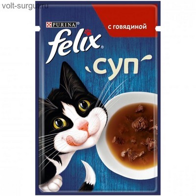 Felix суп для взрослых кошек с говядиной