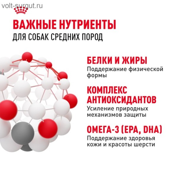 Royal Canin Medium Adult для собак средних пород (11-25кг) с 1 до 7 лет
