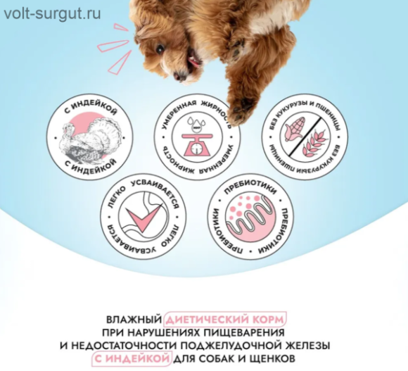 Best Dinner Vet Profi Gastrointestinal Low Fat для собак при заболеваниях ЖКТ, паштет с индейкой