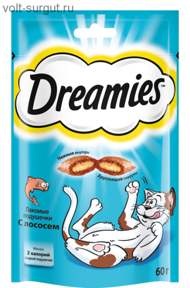 Dreamies подушечки с лососем