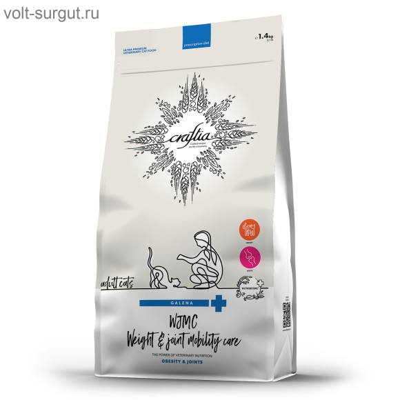 CRAFTIA GALENA CAT WEIGHT&JOINT MOBILITY CARE д/кошек для снижения веса и поддерж. здоровья суставов