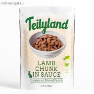 Pettric Teilyland влажный корм для кошек, кусочки с ягнёнком в соусе