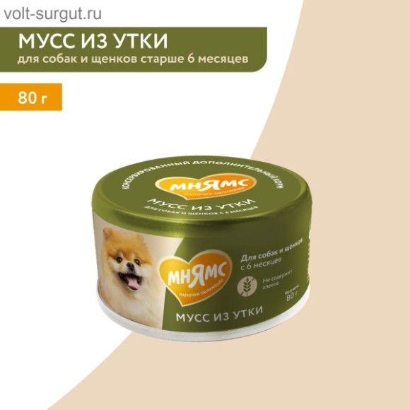 Мнямс Мусс из утки для собак и щенков старше 6 месяцев