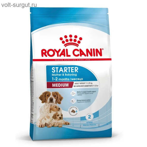 Royal Canin Medium Starter для щенков средних пород до 2-х месяцев, беременных и кормящих сук Royal Canin Medium Starter для щенков средних пород до 2-х месяцев, беременных и кормящих сук