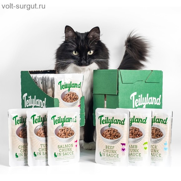 Pettric Teilyland влажный корм для кошек, кусочки с курицей в соусе