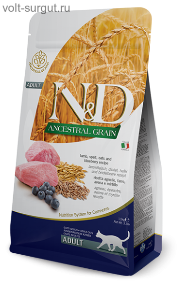 Farmina N&D Cat LG Lamb & Blueberry для взрослых кошек. Ягненок, спельта, овес и черника. Farmina N&D Cat LG Lamb & Blueberry для взрослых кошек. Ягненок, спельта, овес и черника.