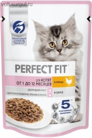 Perfect Fit Kitten для котят Курица в соусе Perfect Fit Kitten для котят Курица в соусе
