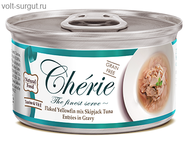 Pettric Cherie Смесь из ломтиков Желтоперого и Полосатого Тунца в подливе