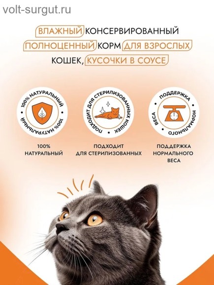 Best Dinner Базис кусочки в соусе с кроликом и индейкой для кошек Best Dinner Базис кусочки в соусе с кроликом и индейкой для кошек