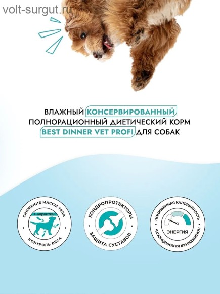 Best Dinner Vet Profi Obesity для снижения избыточной массы тела у собак, с говядиной