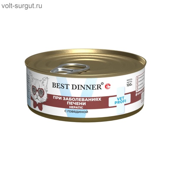 Best Dinner Vet Profi Hepatic для кошек при заболеваниях печени с Говядиной Best Dinner Vet Profi Hepatic для кошек при заболеваниях печени с Говядиной
