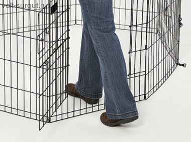 MidWest вольер Life Stages 8 панелей 61х61h см с дверью-MAXLock черный MidWest вольер Life Stages 8 панелей 61х61h см с дверью-MAXLock черный