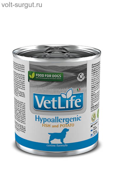 Farmina Vet Life Hypoallergenic Рыба с картофелем при пищевой аллергии 