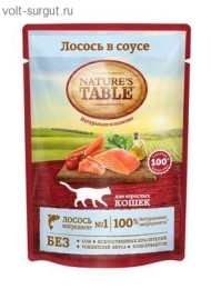 Nature's Table влажный корм для взрослых кошек Лосось в соусе Nature's Table влажный корм для взрослых кошек Лосось в соусе