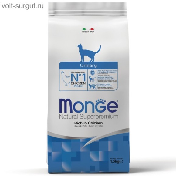 Monge Cat Daily Line Urinary для кошек, для профилактики МКБ, с курицей