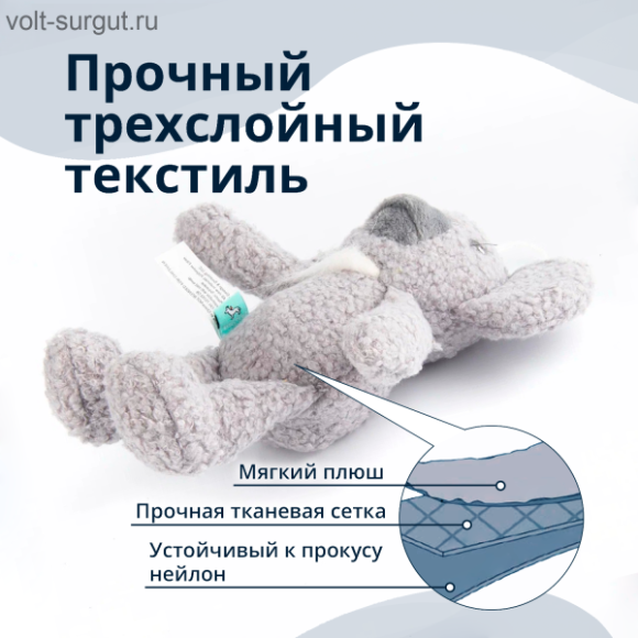 Tufflove игрушка для собак Коала 20 см серый