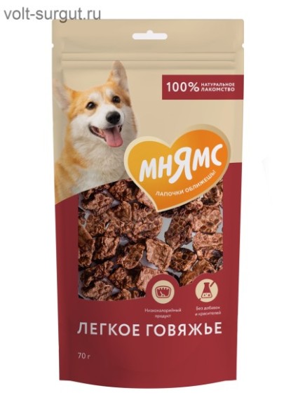 Мнямс На каждый день лакомство для собак Легкое говяжье