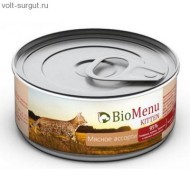 BioMenu KITTEN Консервы д/КОТЯТ паштет Мясное ассорти 95%-МЯСО BioMenu KITTEN Консервы д/КОТЯТ паштет Мясное ассорти 95%-МЯСО