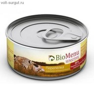 BioMenu SENSITIVE Консервы д/кошек мясной паштет с Перепелкой 95%-МЯСО BioMenu SENSITIVE Консервы д/кошек мясной паштет с Перепелкой 95%-МЯСО