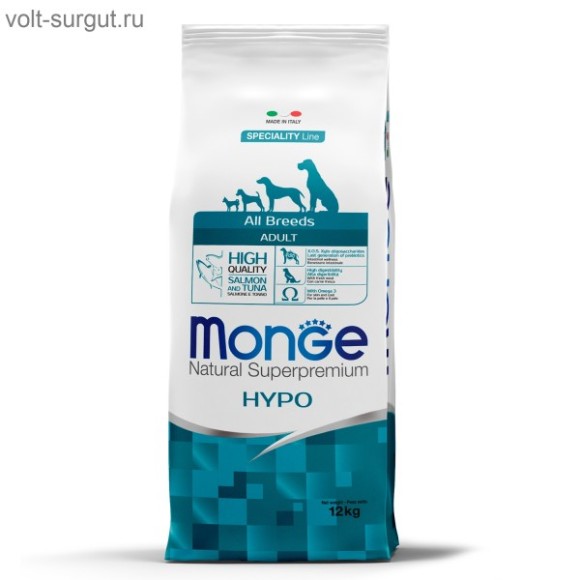 Monge Dog Speciality Line Hypo для взрослых собак, гипоаллергенный, лосось с тунцом