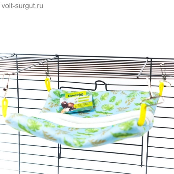 Bambini Pets Гамак подвесной из фетра для грызунов и хорьков "Квадратный спальный мешок" 25*25 см