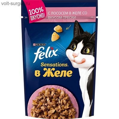 Felix Sensations лосось и треска в желе