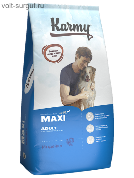 Karmy Maxi Adult Индейка для взрослых собак крупных пород