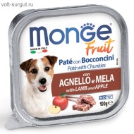 Monge Dog Fruit влажный корм для собак, с ягненком и яблоком Monge Dog Fruit влажный корм для собак, с ягненком и яблоком