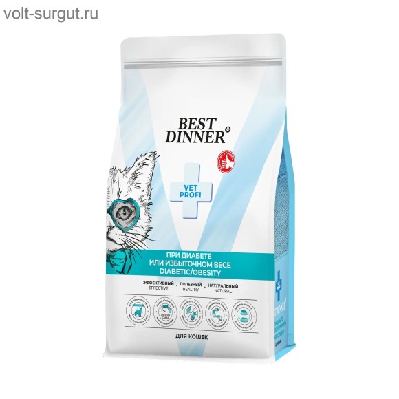 Best Dinner Vet Profi Obesity Diabetic для кошек при диабете или избыточном весе Best Dinner Vet Profi Obesity Diabetic для кошек при диабете или избыточном весе