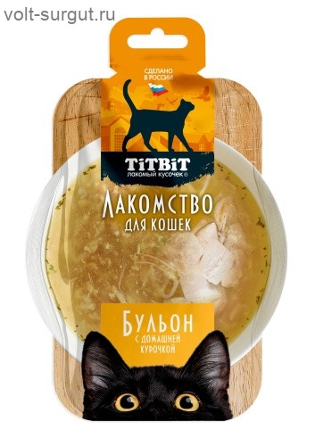 TiTBiT бульон с домашней курочкой, лакомство для кошек TiTBiT бульон с домашней курочкой, лакомство для кошек